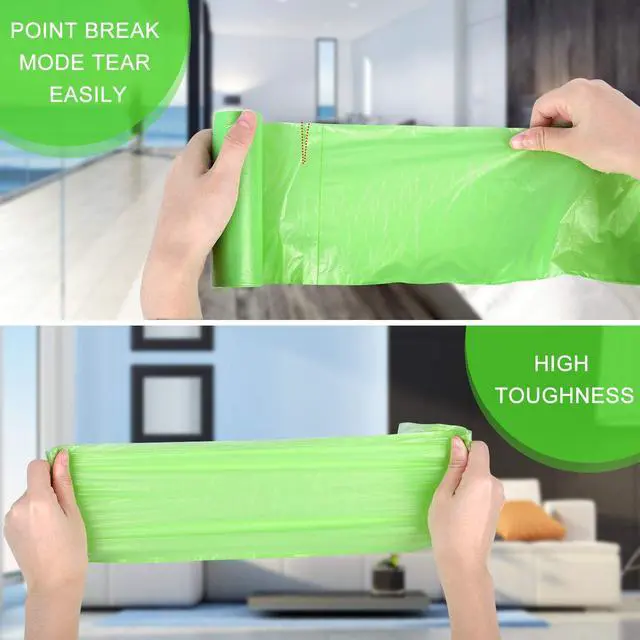 Alt view image 4 of 6 - MAVGV 4 Gallon Small Trash Bags Garbage Bags,100 Pcs Strong Bathroom Wastebasket Can Liners trash Bags for Home Office Kitchen (Green)