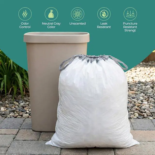 Alt view image 5 of 7 - Small Trash Bags 2.5 Gallon (6L), 60 Count Premium Heavy Duty Garbage Bags