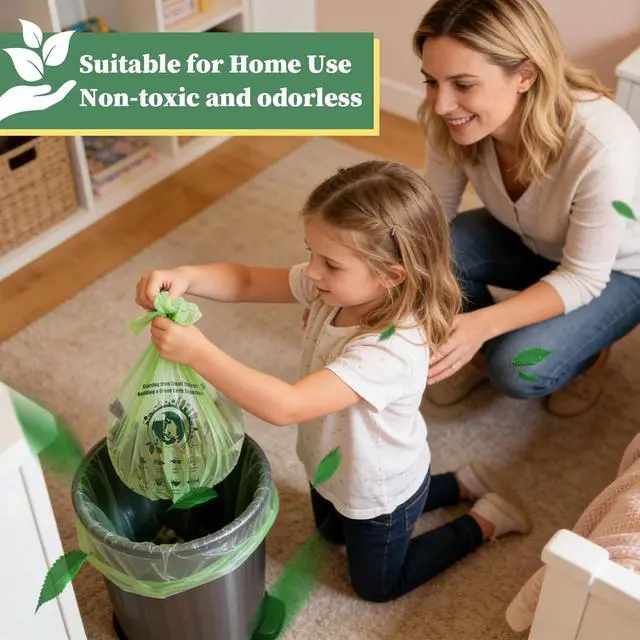 Alt view image 3 of 7 - Small Trash Bags 1.2 Gallon, 120 Count Bathroom Garbage Bags, Compost Bin Liners for 1-2 Gallon Trash Can, Small Trash Bags Bathroom Strong and Tough for Kitchen Office