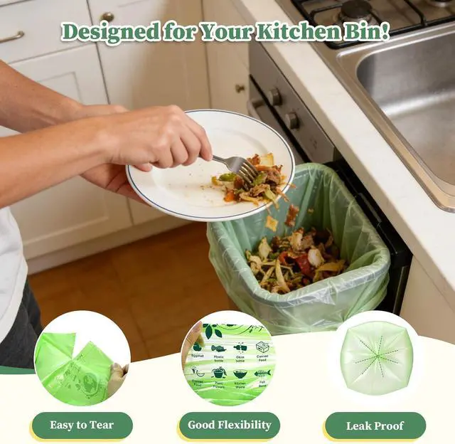 Alt view image 5 of 7 - Small Trash Bags 1.2 Gallon, 120 Count Bathroom Garbage Bags, Compost Bin Liners for 1-2 Gallon Trash Can, Small Trash Bags Bathroom Strong and Tough for Kitchen Office