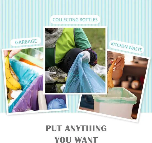 Alt view image 7 of 7 - Teivio Small Colorful Clear Trash Bags 4 Gallon 150 Count Garbage Bags