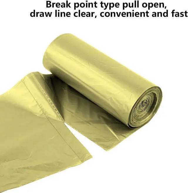 Alt view image 2 of 5 - 5 Rolls Small Trash Garbage Bags,4 Gallon 100 Counts (Golden)