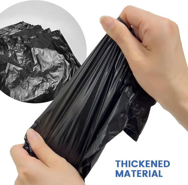 Alt view image 4 of 5 - Personal Disposal Sanitary Napkin Bags, Black Little Waste Bags, 300 Pack, Disposable Plastic Trash Bags with Handles for Feminine Tampons Hygiene Products