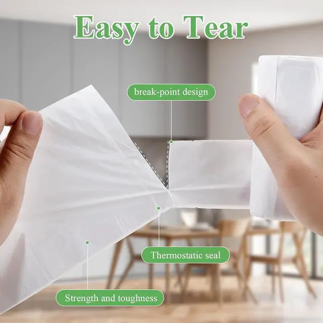 Alt view image 4 of 7 - 2 Gallon Small Bathroom Trash Bags Biodegradable With Handles