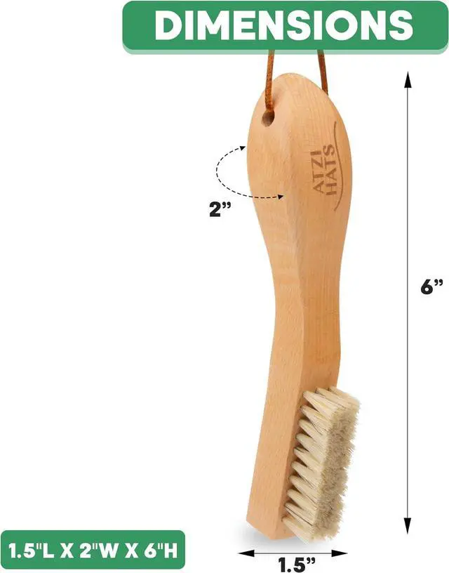 Alt view image 2 of 7 - Laundry Brush Stain Remover Scrubber with Soft White Boar Bristles for Delicate Baby Clothes, Compact Design, Pre-Treat Clothing, Shoes and Fabrics