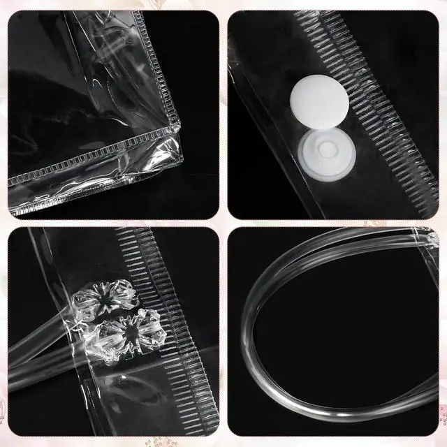 Alt view image 4 of 7 - WhizToys PVC Clear Gift Bags with Handles, 12 PCS, 5.9x7.9x2.8In