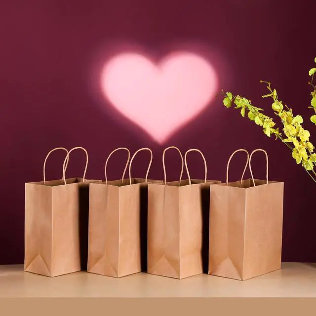 Alt view image 6 of 7 - SUNCOLOR Brown Kraft Paper Gift Bags with Twisted Handles, 8x4.5x10 Inch, Medium, 25 Pack, for Shopping, Party Favors, Wedding