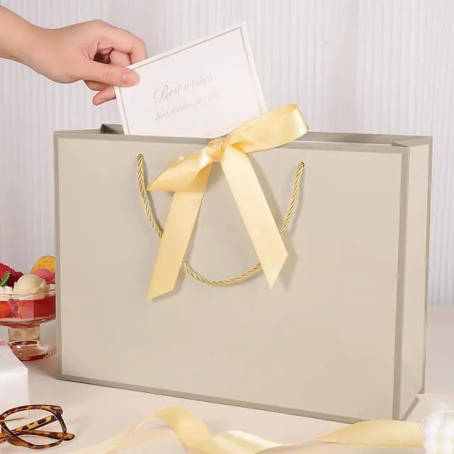 Alt view image 5 of 7 - woric 2 Pcs Gift Bags with Handles, 14" Medium Gift Bag with Tissue Paper
