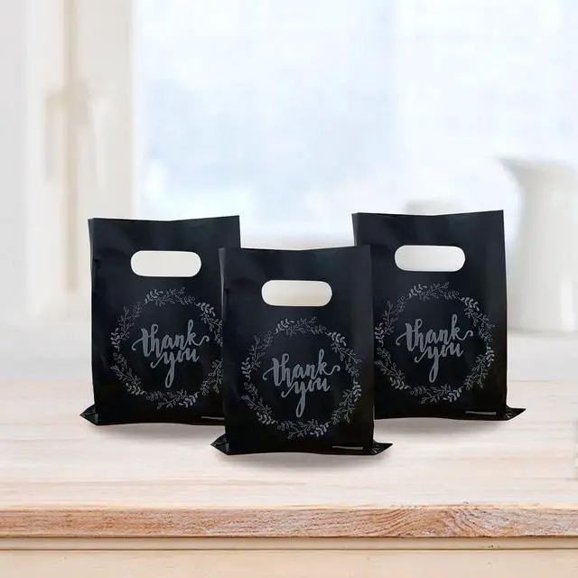 Alt view image 5 of 5 - Plastic Thank You Merchandise Bags for Birthday Party Baby Shower Wedding Christmas Retirements