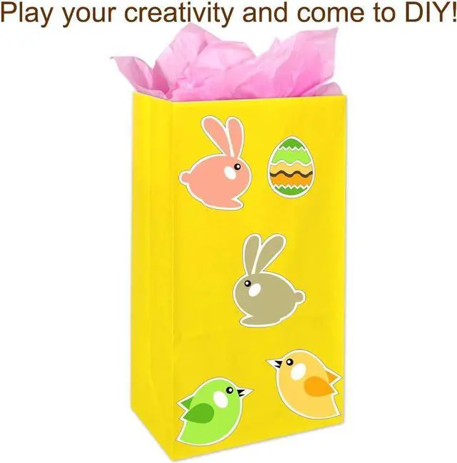 Alt view image 6 of 7 - KEYYOOMY Mini Yellow Paper Bags Yellow Party Favor Bags Small Party Goodie Bag Paper Lunch Bag (24 CT, 3.5 X 2.4 X 7.1 In)