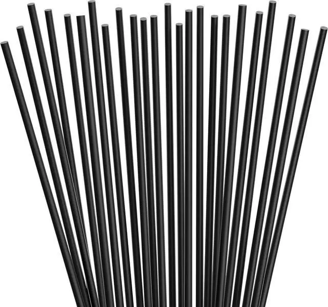 Main image of Disposable Collins Straws - Cocktail Straws (Black, 500)