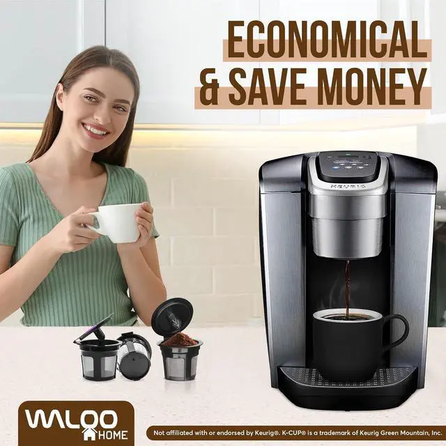 Alt view image 3 of 7 - Waloo Refillable K Cup Coffee Pod with Stainless Steel Mesh Filter