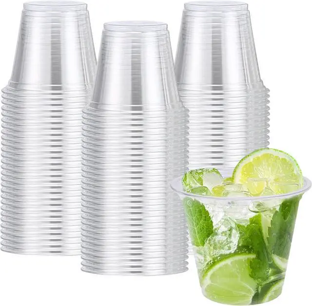 Main image of Clawsoff 50 Pack 9 oz Clear Plastic Cups Disposable Cocktail Cups No Lids