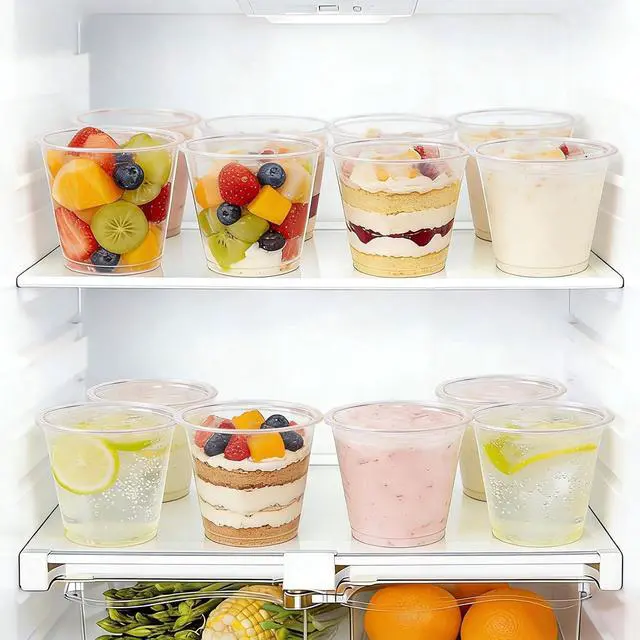 Alt view image 7 of 7 - Clawsoff 50 Pack 9 oz Clear Plastic Cups Disposable Cocktail Cups No Lids