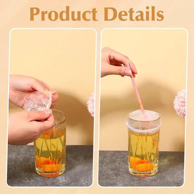 Alt view image 4 of 7 - 100 Pcs Disposable Cup Covers Drink Covers, for Women Adult