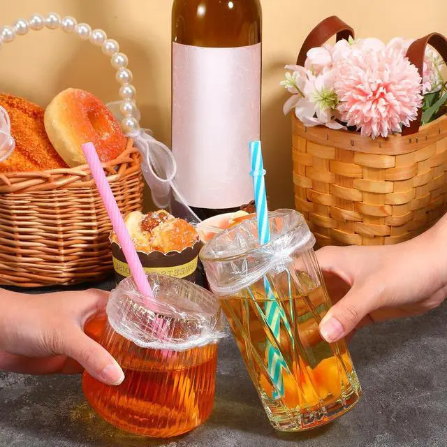Alt view image 6 of 7 - 100 Pcs Disposable Cup Covers Drink Covers, for Women Adult