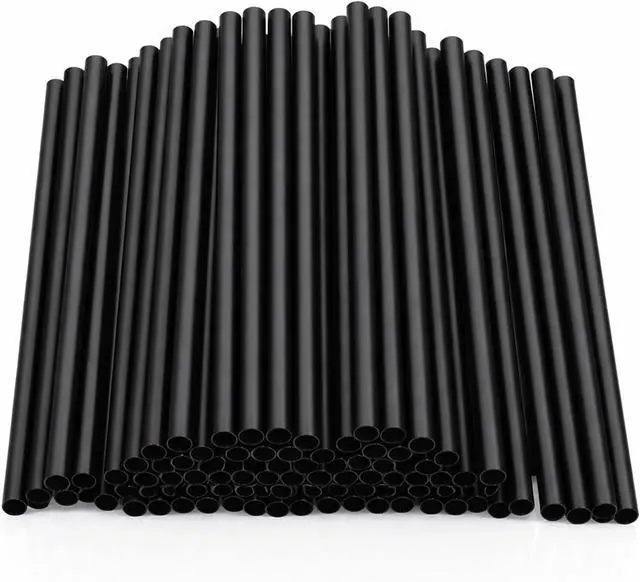 Main image of 100 Pcs Black Cocktail Straws, 5.12 Inch Short Disposable Plastic Drink Straws Small Short Drinking Straw for Whiskey Bar Club Cocktail Cold Drinks, Cups Travel Mugs Crafts Home Bars Use