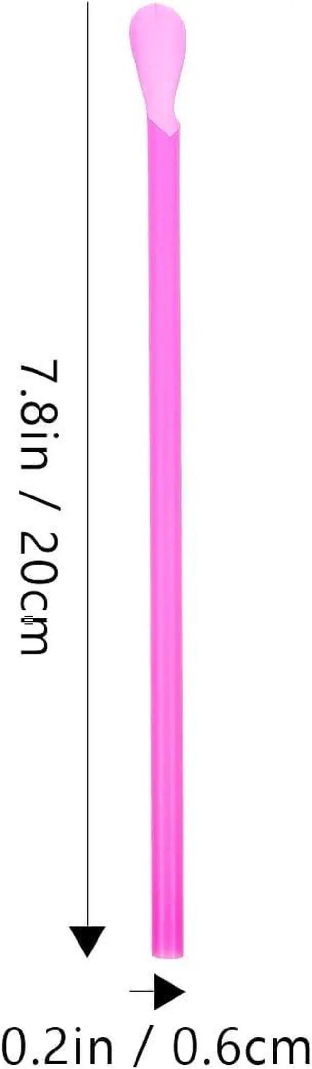 Alt view image 2 of 6 - SHERCHPRY 150Pcs Disposable Spoon Straws for Slushy and Snow Cone Drinks Plastic Spoon Straws for Milkshake Smoothie Cups 7.9 Inch Clear