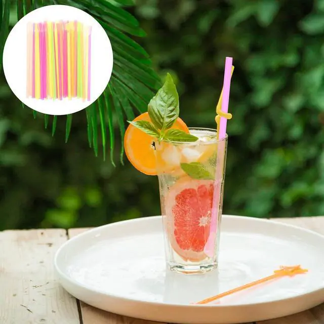 Alt view image 4 of 6 - SHERCHPRY 150Pcs Disposable Spoon Straws for Slushy and Snow Cone Drinks Plastic Spoon Straws for Milkshake Smoothie Cups 7.9 Inch Clear