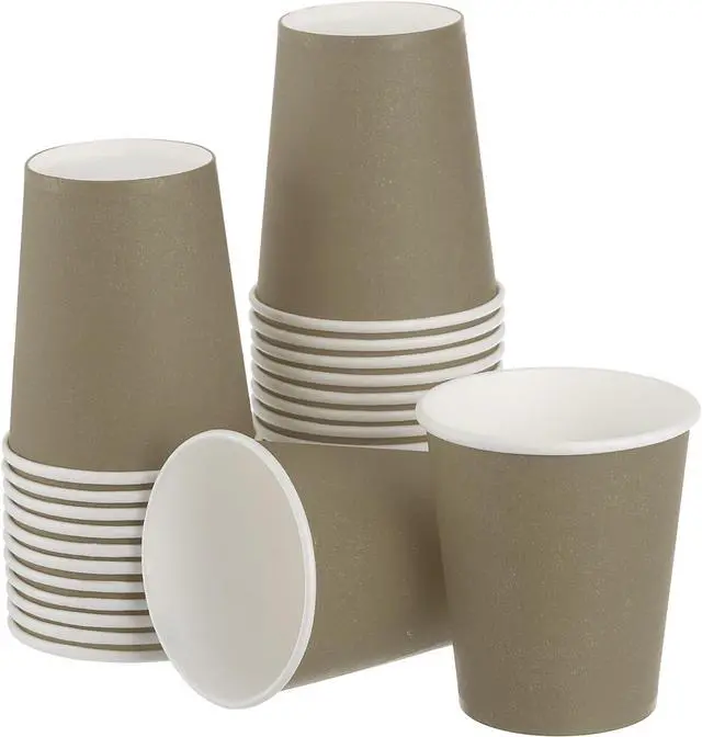 Main image of uxcell Colorful Disposable Paper Cups,30 PCS 9 OZ Creative Educational Toys Arts Craft Supplies, DIY Paper Cups for Parties (Brown)