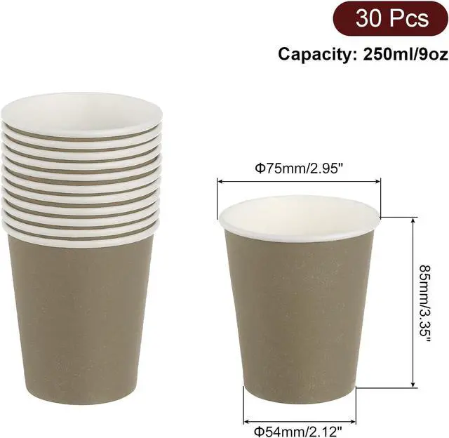 Alt view image 2 of 5 - uxcell Colorful Disposable Paper Cups,30 PCS 9 OZ Creative Educational Toys Arts Craft Supplies, DIY Paper Cups for Parties (Brown)