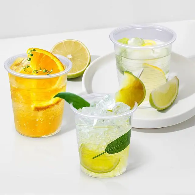 Alt view image 6 of 6 - Clawsoff 100 Pack 3 oz Plastic Cups Disposable Clear Small Mouthwash Cups