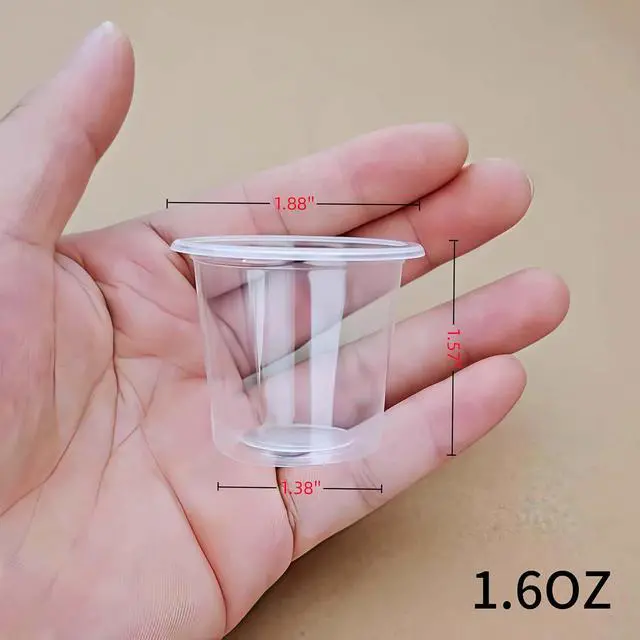 Alt view image 5 of 7 - 200 pcs Mini Plastic Shot Glasses Disposable Small CupsClear Communion Cup for Sample Tasting,Little 1oz-1.5-2-3 Ounce Mouthwash Cups Tiny (200, 0.75OZ)
