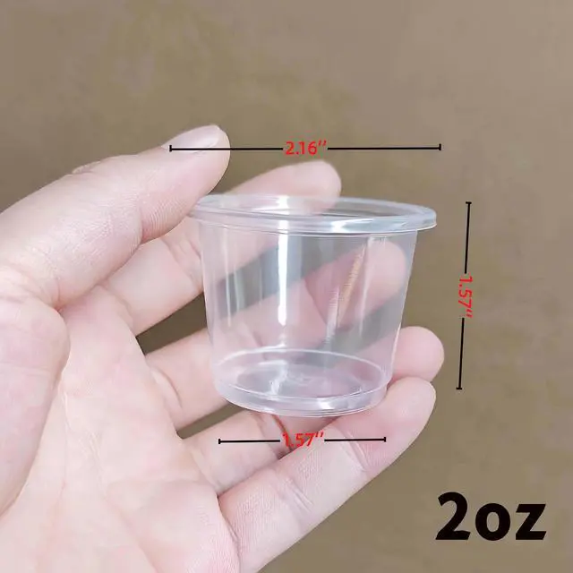 Alt view image 6 of 7 - 200 pcs Mini Plastic Shot Glasses Disposable Small CupsClear Communion Cup for Sample Tasting,Little 1oz-1.5-2-3 Ounce Mouthwash Cups Tiny (200, 0.75OZ)
