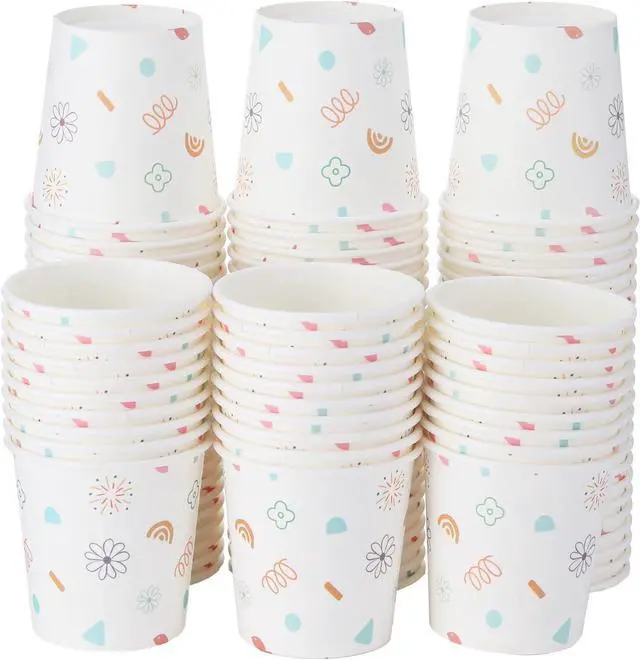Main image of 4 Oz 100 Pack Small Disposable Bathroom Mouthwash Cups - Perfect for Home, Condos, RVs & Campers (White)