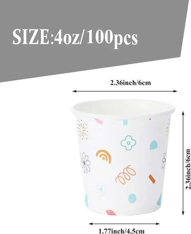 Alt view image 2 of 6 - 4 Oz 100 Pack Small Disposable Bathroom Mouthwash Cups - Perfect for Home, Condos, RVs & Campers (White)
