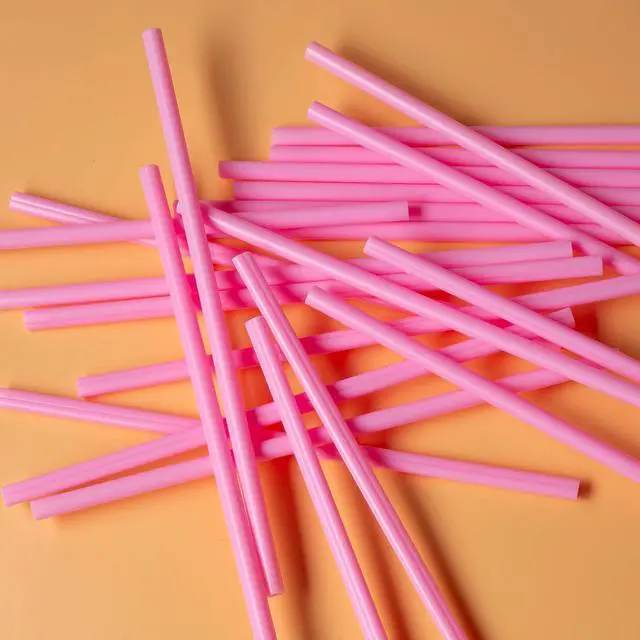 Alt view image 6 of 7 - 100 Pcs Heart Straws Disposable Plastic Straw Pink straws Individually Wrapped Valentines Day Cocktail Birthday Party Bridal Shower Wedding Supplies hello kitty party decorations