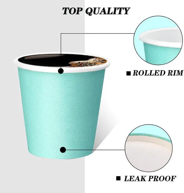 Alt view image 3 of 7 - 50 Pack 3 oz Paper Cups, Blue Bathroom Cups, Mouthwash Cups