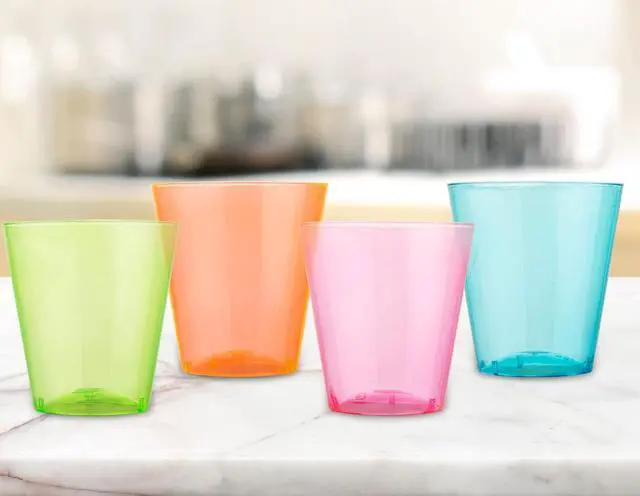 Alt view image 2 of 3 - Zappy 124 Neon Plastic Shot Glasses, 1 oz, Assorted Neon Colors, Disposable & Reusable, BPA Free, Perfect for Wedding Parties, Home Gatherings, Travel Events