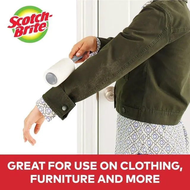 Alt view image 2 of 7 - Scotch-Brite Lint Roller, Works Great on Pet Hair, 60 Sheets (Pack of 1)