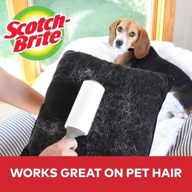 Alt view image 6 of 7 - Scotch-Brite Lint Roller, Works Great on Pet Hair, 60 Sheets (Pack of 1)