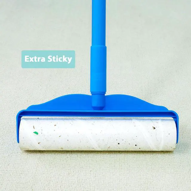 Alt view image 3 of 7 - 9.45 inch Lint Roller Refills for Floor Lint Roller Replacement 9.4 inch to 9.5 inch Wide Large Floor and Carpet Lint Remover Refills, Pack of 3 Rolls Extra Sticky 180 Sheets Total