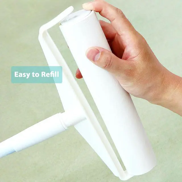 Alt view image 6 of 7 - 9.45 inch Lint Roller Refills for Floor Lint Roller Replacement 9.4 inch to 9.5 inch Wide Large Floor and Carpet Lint Remover Refills, Pack of 3 Rolls Extra Sticky 180 Sheets Total