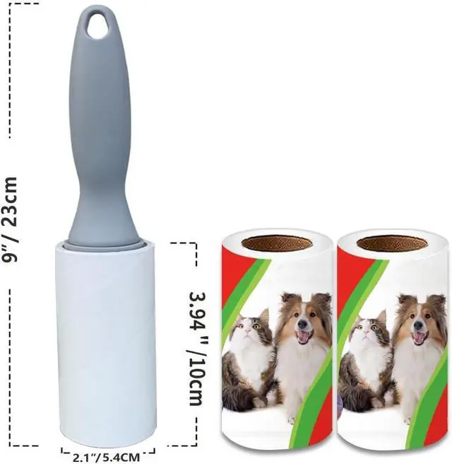 Alt view image 3 of 7 - Pet Hair Lint Rollers, 3 Pack, 90 Sheets Each Reusable Sticky Roller for Pet Hair, Cat & Dog Hair Remover, Lint Remover, Pet Hair Remover for Furniture, Clothing & Cars