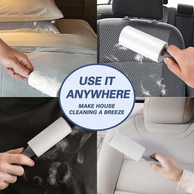 Alt view image 7 of 7 - Pet Hair Lint Rollers, 3 Pack, 90 Sheets Each Reusable Sticky Roller for Pet Hair, Cat & Dog Hair Remover, Lint Remover, Pet Hair Remover for Furniture, Clothing & Cars