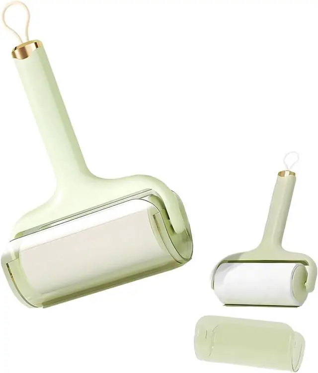 Main image of Washable Reusable Lint Roller, Portable Mini Lint Remover, Cat Pet Hair Rollers Travel Size Sticky Cleaner Dog Hair Remover for Clothes Gel Lint Roller Ball (Green)