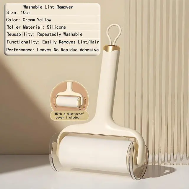 Alt view image 3 of 7 - Washable Reusable Lint Roller, Portable Mini Lint Remover, Cat Pet Hair Rollers Travel Size Sticky Cleaner Dog Hair Remover for Clothes Gel Lint Roller Ball (Green)