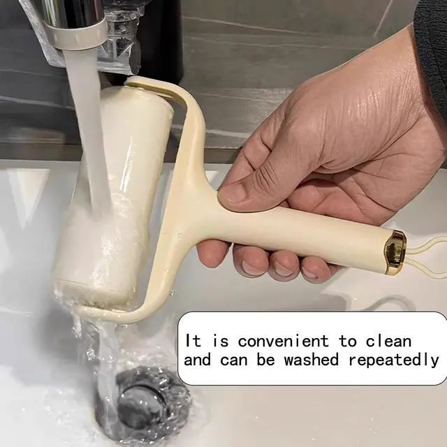 Alt view image 5 of 7 - Washable Reusable Lint Roller, Portable Mini Lint Remover, Cat Pet Hair Rollers Travel Size Sticky Cleaner Dog Hair Remover for Clothes Gel Lint Roller Ball (Green)