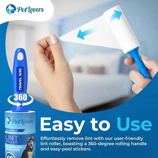 Alt view image 3 of 7 - PetLovers Lint Rollers for Pet Hair Extra Sticky - Lint Remover for Clothes (2 Pack Travel Size)