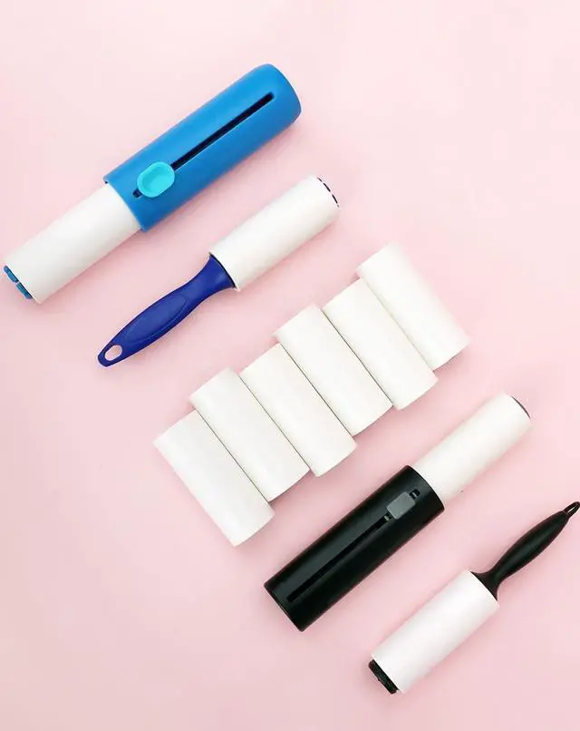 Alt view image 2 of 7 - 3 inch Mini Lint Roller Refills Compatible with Scotch Brite PetLovers Evercare Mini Lint Rollers Travel Size Extra Sticky 40 Sheets Per Refill 6 Pack 240 Sheets Total
