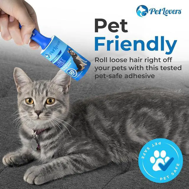 Alt view image 7 of 7 - PetLovers Lint Rollers for Pet Hair Extra Sticky - Lint Remover for Clothes (2 Pack Travel Size)