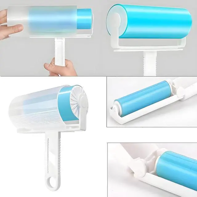 Alt view image 7 of 7 - Reusable Travel Lint Roller 3 Pack, Washable Lint Roller Compact Pet Hair Remover Cleaner with Cover for Clothes, Pet Hairs, Include Large, Medium, Small Size