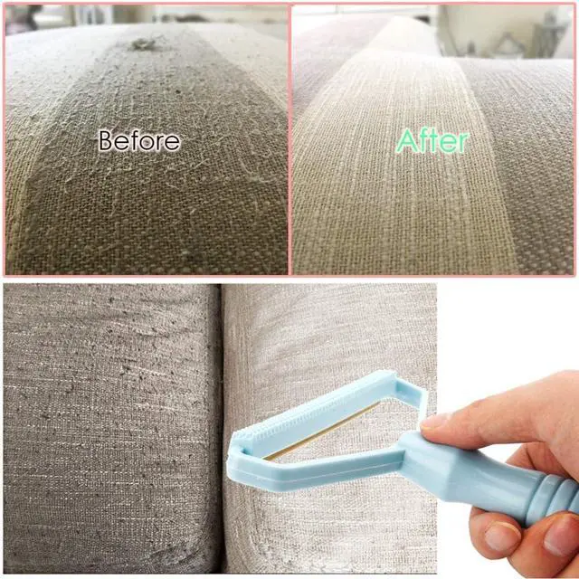 Alt view image 5 of 7 - Portable Fabric Shaver, Pet Hair Remover, Manual Lint Remover, Dog Cat Hair Remover for Carpet, Clothes, Furniture, Couch Blue 1pcs