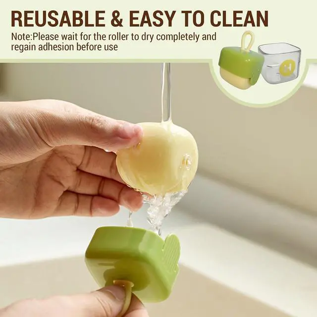 Alt view image 5 of 7 - Mini Lint Roller Reusable Washable Sticky Pet Hair Remover