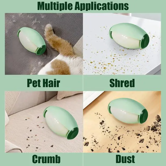 Alt view image 5 of 7 - Reusable Lint Roller Ball, Mini Travel Size Lint Roller for Clothes, On The Go Small Portable Lint Ball Remover for Clothes and Pet Hair, Extra Sticky & Washable Gel (Green)