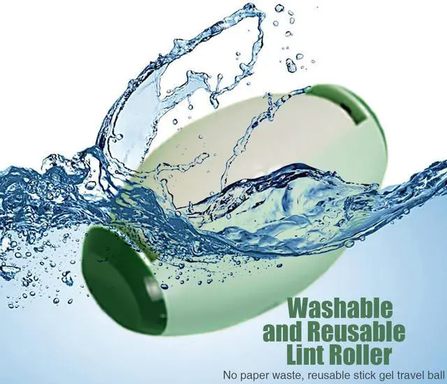 Alt view image 7 of 7 - Reusable Lint Roller Ball, Mini Travel Size Lint Roller for Clothes, On The Go Small Portable Lint Ball Remover for Clothes and Pet Hair, Extra Sticky & Washable Gel (Green)
